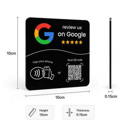 Google Review Card (NFC & QR Code)