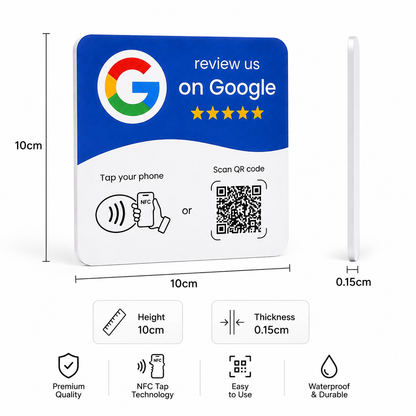 Google Review Card (NFC & QR Code)